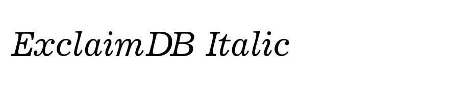 ExclaimDB Italic