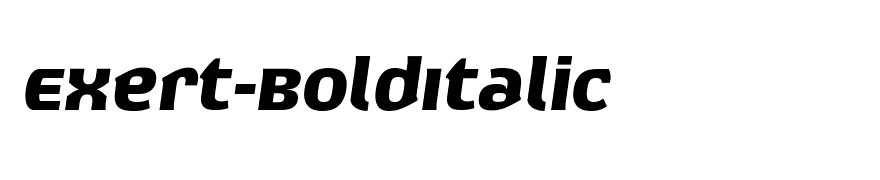 Exert-BoldItalic