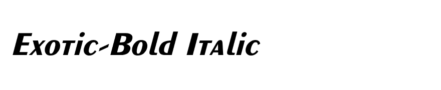 Exotic-Bold Italic