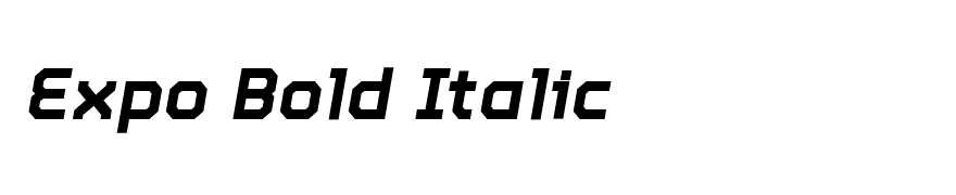 Expo Bold Italic