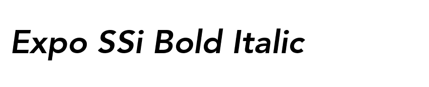 Expo SSi Bold Italic