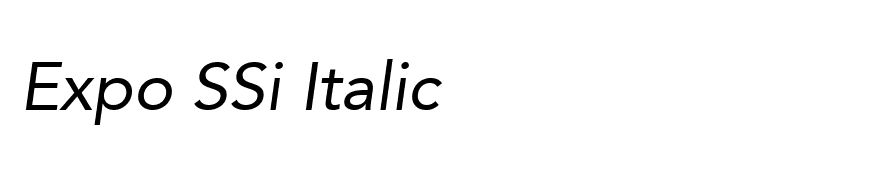 Expo SSi Italic