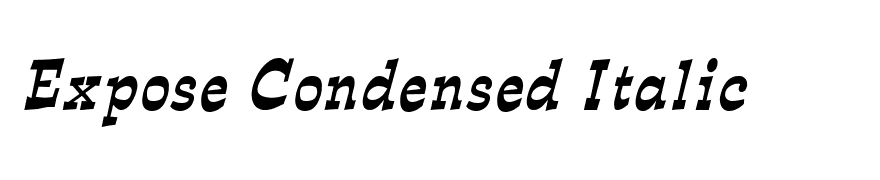 Expose Condensed Italic