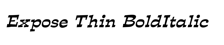 Expose Thin BoldItalic