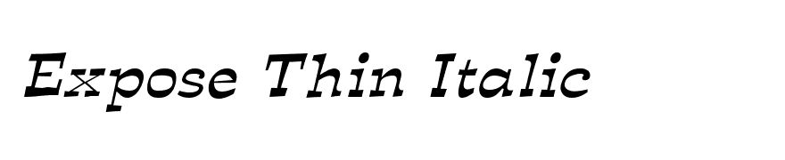 Expose Thin Italic