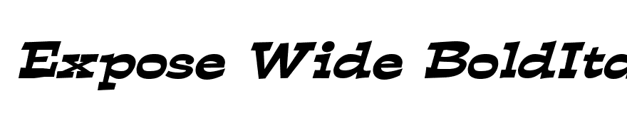 Expose Wide BoldItalic