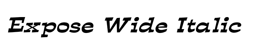 Expose Wide Italic