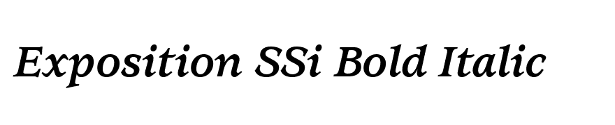Exposition SSi Bold Italic