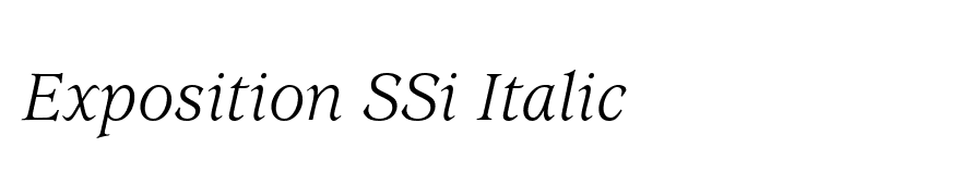Exposition SSi Italic