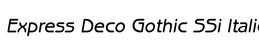 Express Deco Gothic SSi Italic