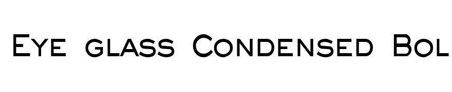 Eye glass Condensed Bold