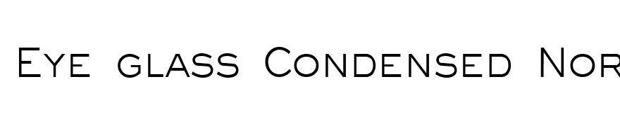 Eye glass Condensed Normal
