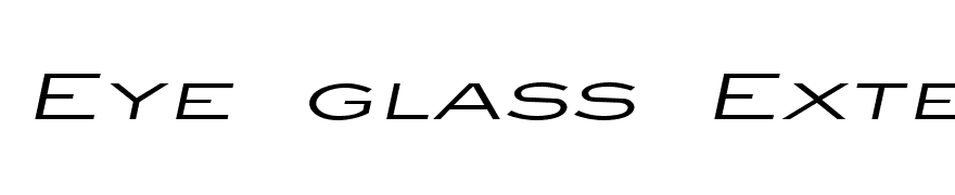 Eye glass Extended Italic
