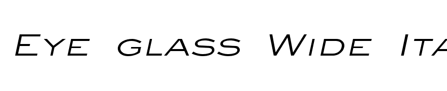 Eye glass Wide Italic