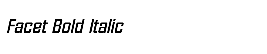Facet Bold Italic