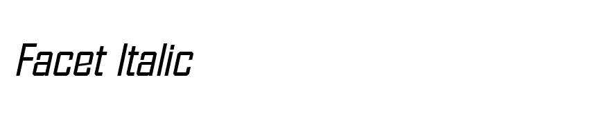 Facet Italic