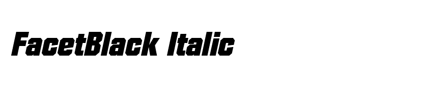 FacetBlack Italic