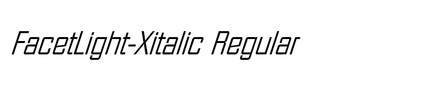 FacetLight-Xitalic Regular