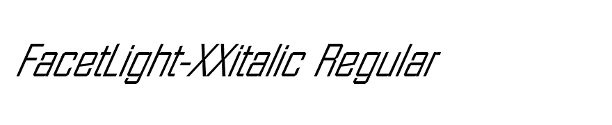FacetLight-XXitalic Regular