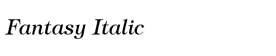 Fantasy Italic