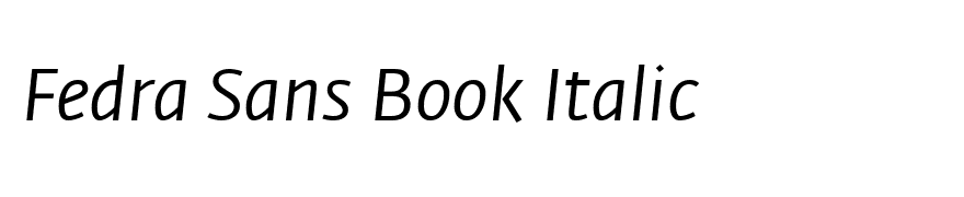 Fedra Sans Book Italic