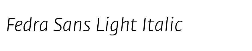 Fedra Sans Light Italic