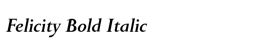 Felicity Bold Italic