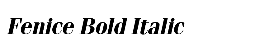 Fenice Bold Italic