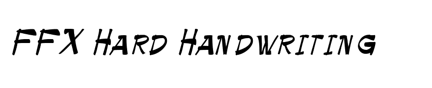 FFX Hard Handwriting