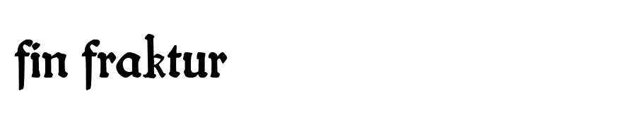 Fin Fraktur