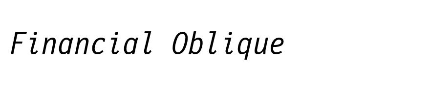Financial Oblique