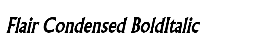 Flair Condensed BoldItalic