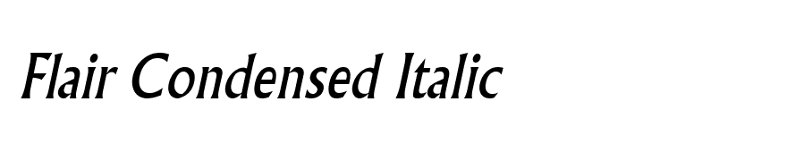 Flair Condensed Italic