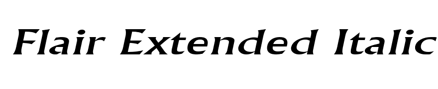 Flair Extended Italic