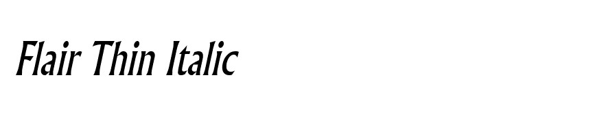 Flair Thin Italic