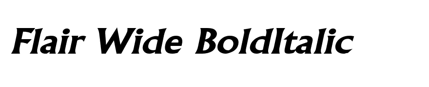 Flair Wide BoldItalic
