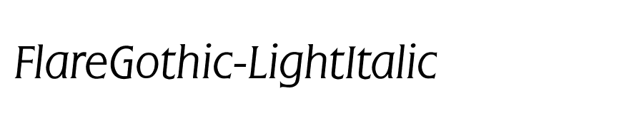 FlareGothic-LightItalic