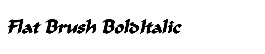 Flat Brush BoldItalic