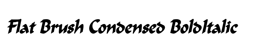 Flat Brush Condensed BoldItalic