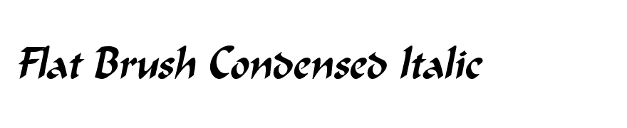 Flat Brush Condensed Italic