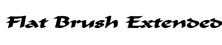 Flat Brush Extended BoldItalic