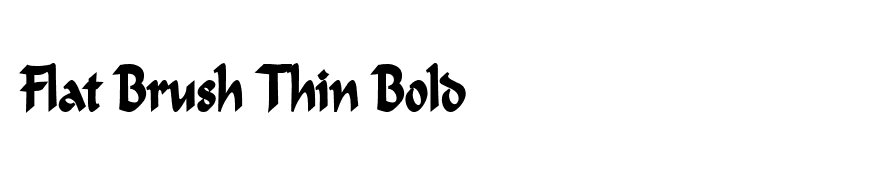 Flat Brush Thin Bold