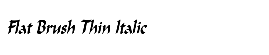 Flat Brush Thin Italic