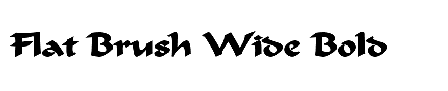 Flat Brush Wide Bold