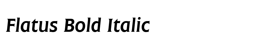 Flatus Bold Italic
