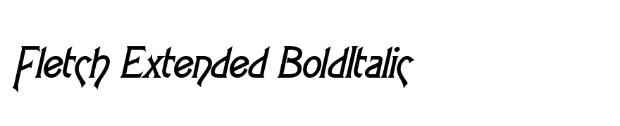Fletch Extended BoldItalic