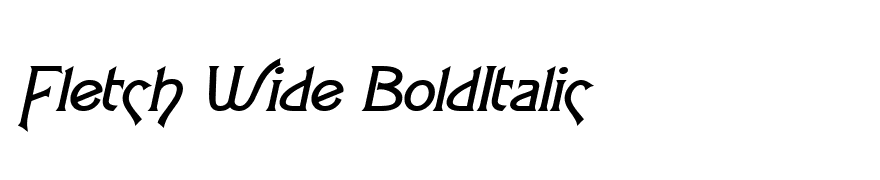 Fletch Wide BoldItalic
