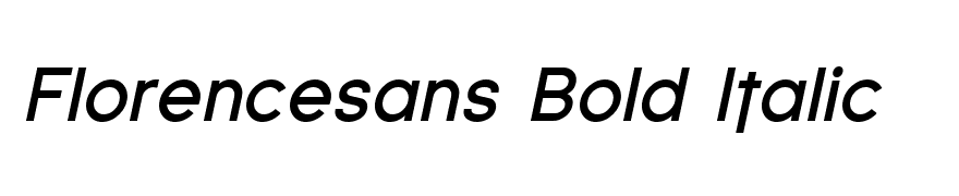 Florencesans Bold Italic