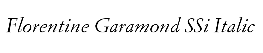 Florentine Garamond SSi Italic