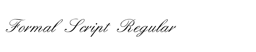 Formal Script Regular